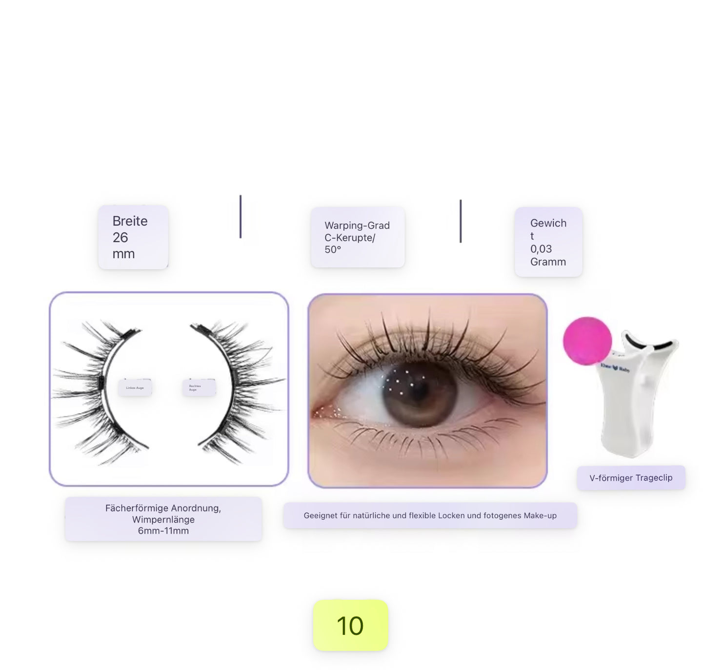 Magnetische Wimpern Applikator